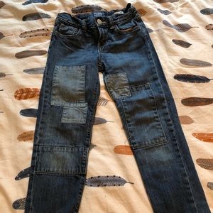 Old navy boyfriend style jeans with patchwork